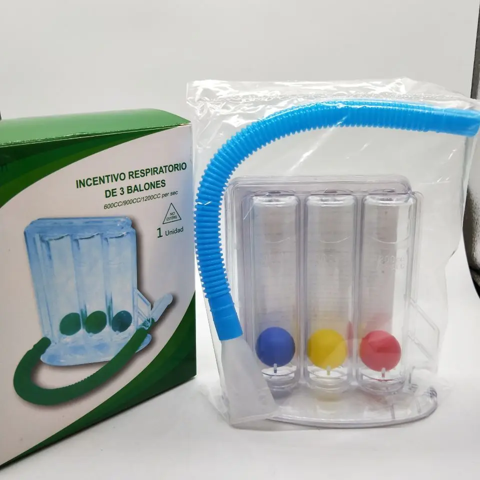 Deep breathing exerciser exercise device 3 ball incentive spirometer for spirometry training
