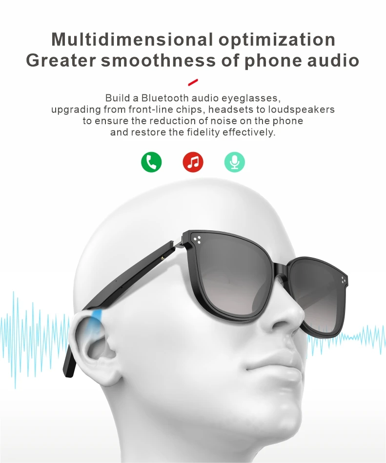 Пользовательские логотип умные солнцезащитные очки Беспроводная Bluetooth гарнитура наушники умные очки наушники