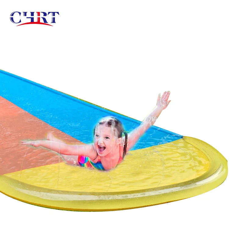 Okyrie Summer Inflatable Foldable Floating Row Water Slides Mat Summer Spray Water Toys For Outdoor Grass Game