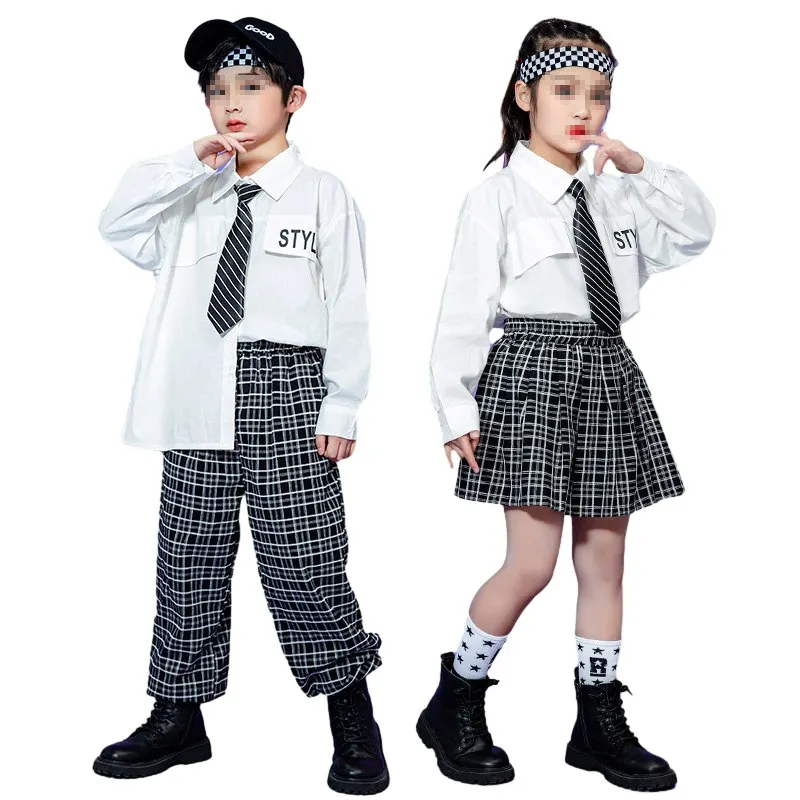Trendy boy photography costume kindergarten graduation girl jazz dance performance costume kids outfits wholesale