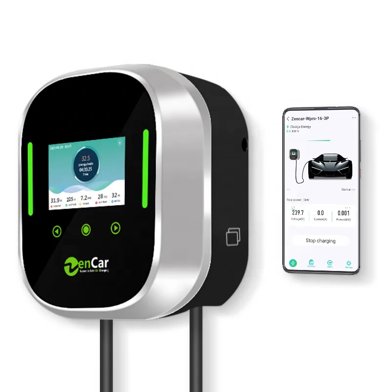 Zencar 32A EV Charging Station 7KW GBT Wall Mounted Charger with APP for Chinese Car Charging