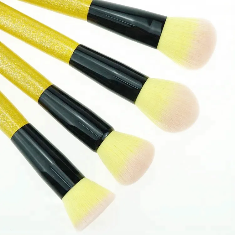  customer wholesale 12pcs contour colorful professional diamond mini brush set sparkle single flat makeup