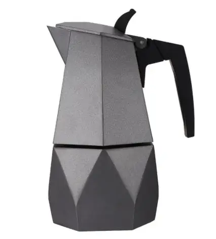 KLP Wholesale Custom Color logo Metal Portable Moka Pot Coffee Maker