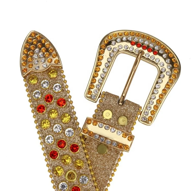 Ремень MACWAVE с золотыми стразами для мужчин и женщин шикарный кожаный пояс пряжкой со джинсов