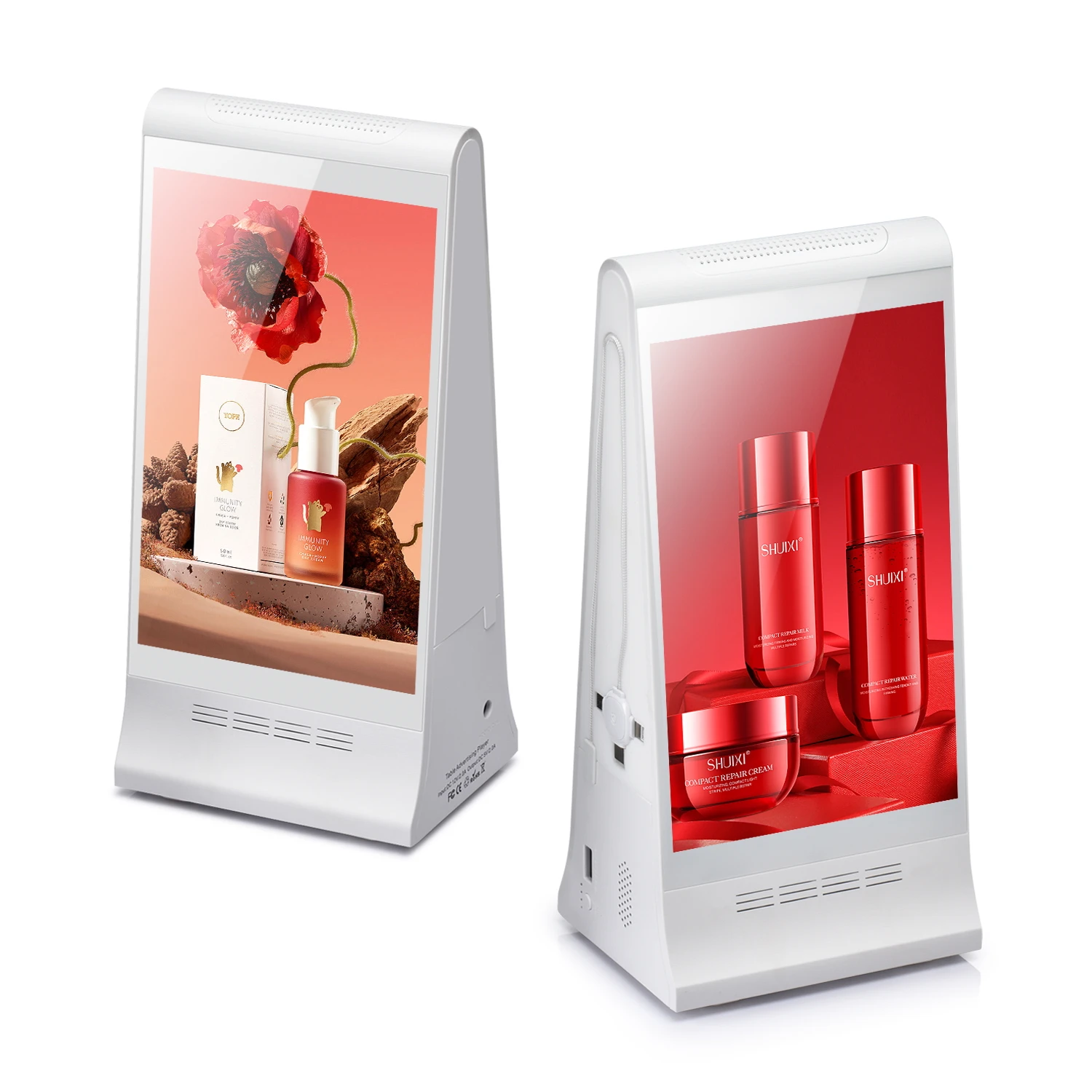 Hot-selling FYD-868 PLUS X double side 8 inch LCD touch screen android 8.1 wifi digital signage display table menu display