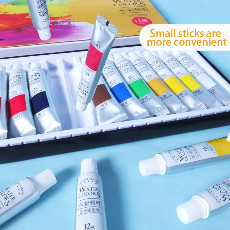 6/12/18/24Color Professional Watercolor Premium Water Color Pigment for Artist Painting Drawing Art Supplies