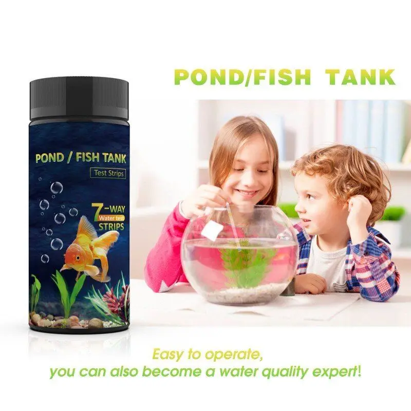 Aquarium Water Test Strip for Pond Fish Pool Spa Water Test Kits 7 in 1