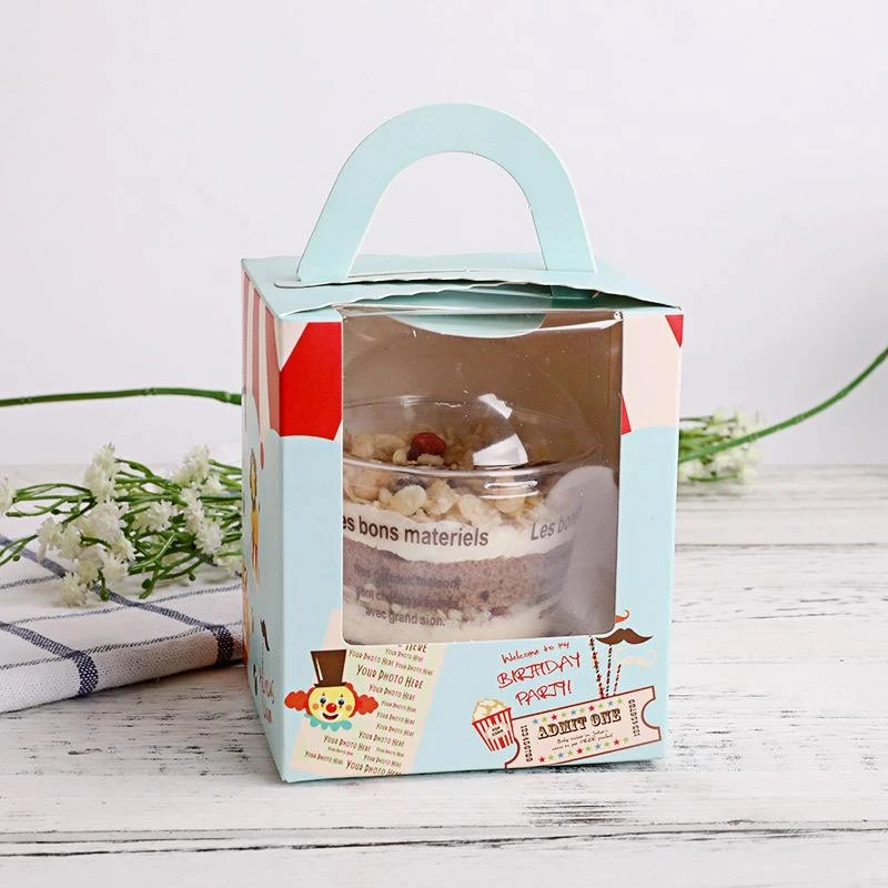 Wholesale Birthday Party Gift Cake Box Packing Custom Print 6/8/ 10/12 Inch Cardboard Paper Wedding Cake Box with handle