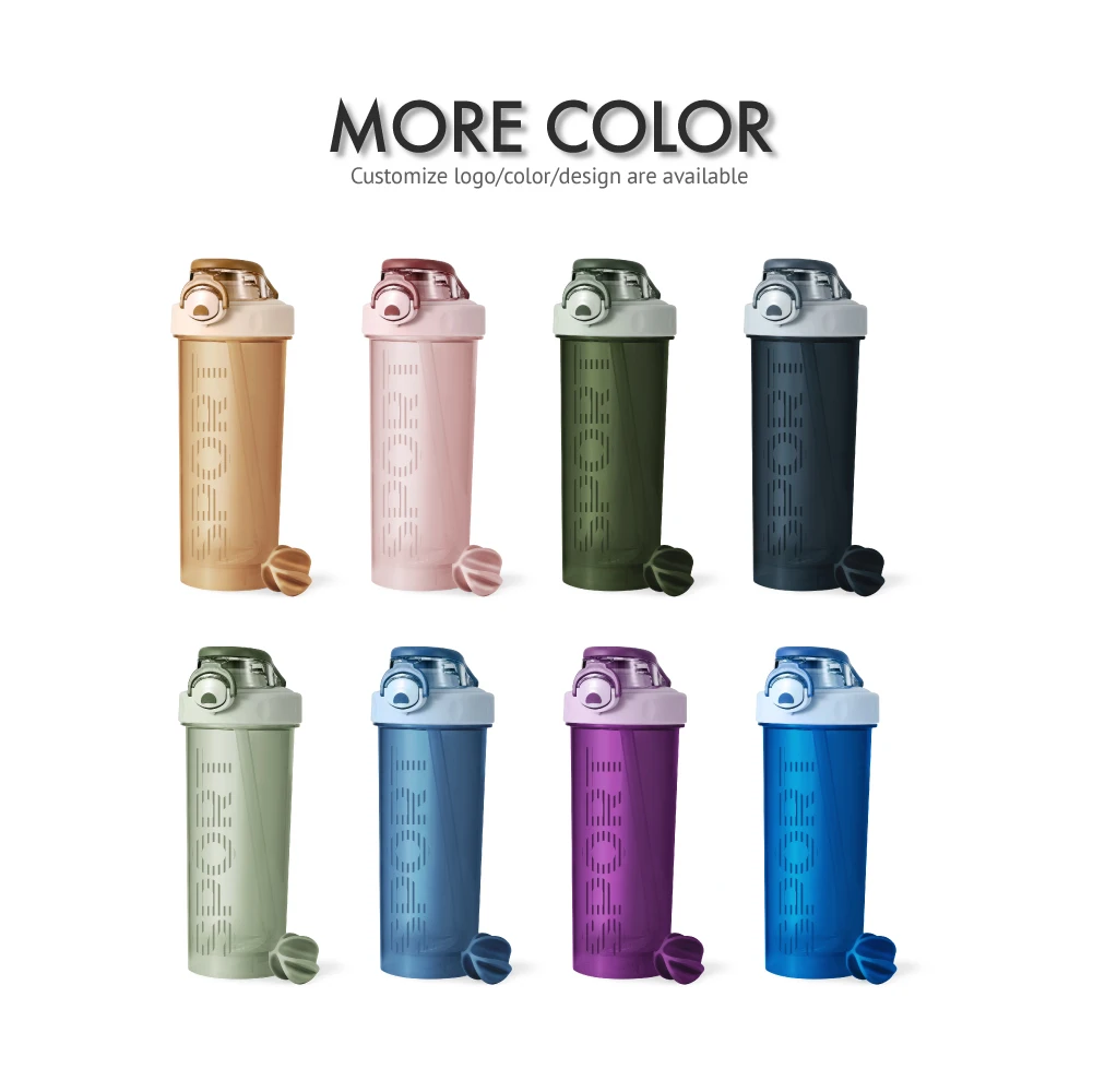 BPA Free 800ml Protein Shaker Bottles Fitness Gym Sports Plastic Water Bottle