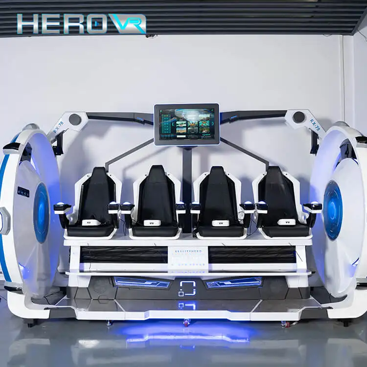 HEROVR 9DVR 4 Seats Virtual Reality Capsule egg Chair 9d VR Games Simulator 6Dof Motion Simulator
