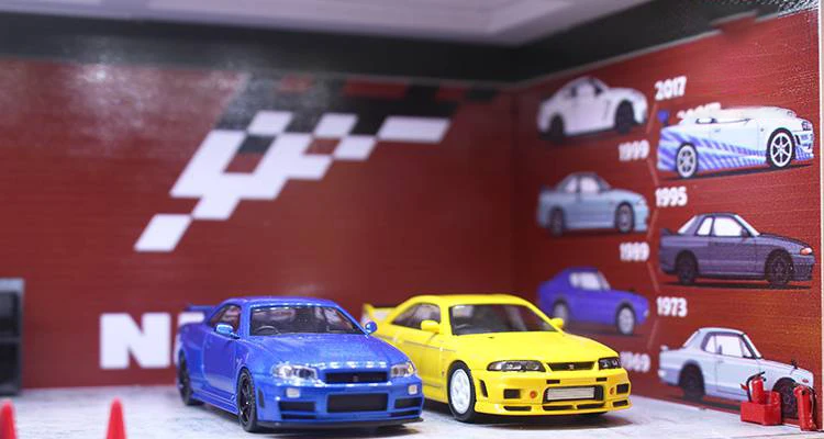 1:64 модель автомобиля диорама граффити настенный пейзаж парковки авторемонтный магазин декоративный