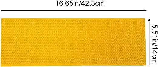Yellow Beehive Beeswax Coated Plastic Bee Foundation Sheet 5-5/8-Inch Medium Foundation for Beehive Medium Frames