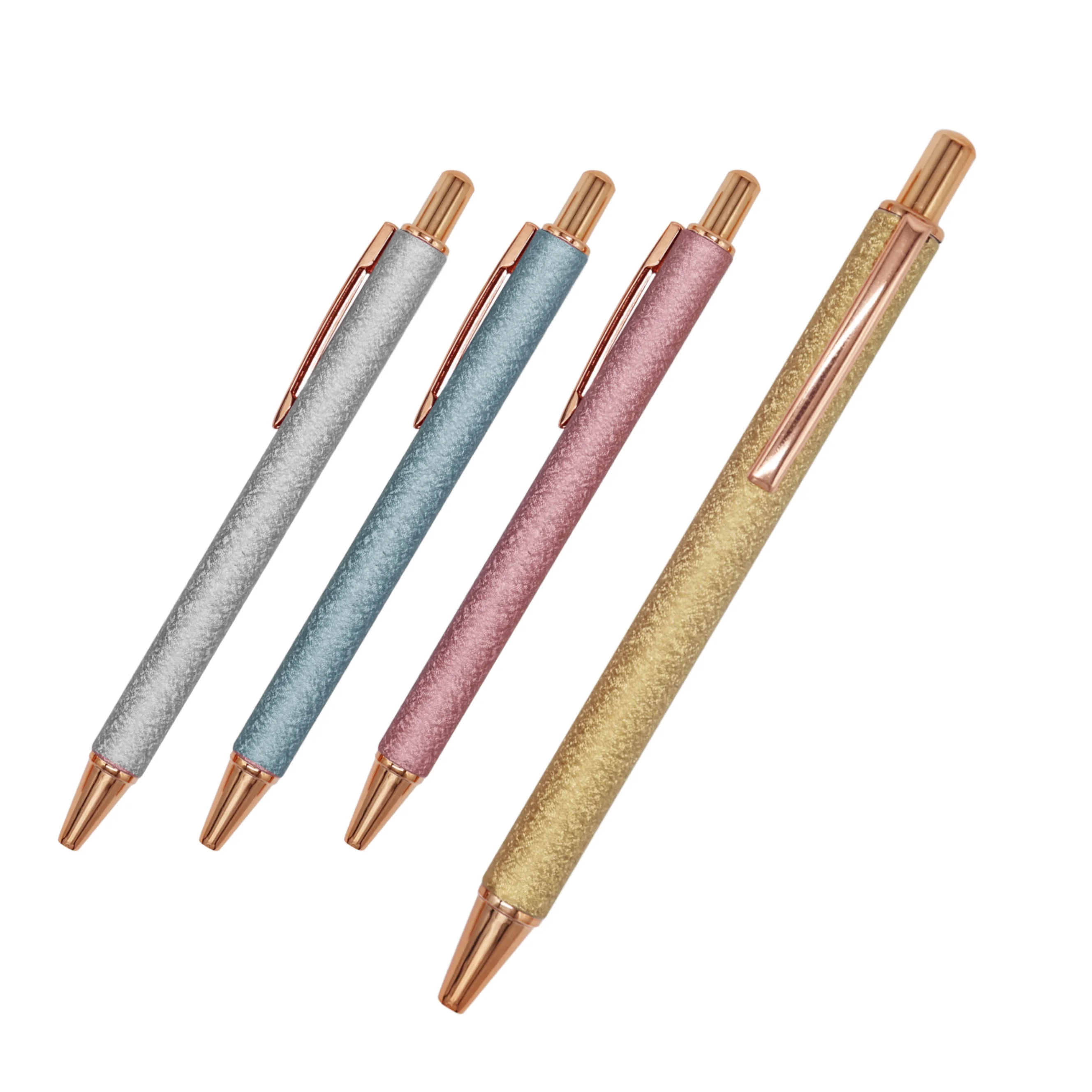 
Luxurious metal ball pen diamond crystal bling body gold clip cheap ball point pen low price 