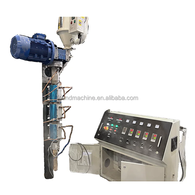 Vertical plastic extruder 3D printer head for robotic arm use