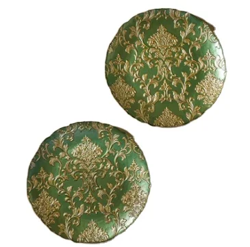 Floral Engraved Design Green Color Metal Charger Plate Food Serving Platter Dish Plate Wedding Catering And Restaurant