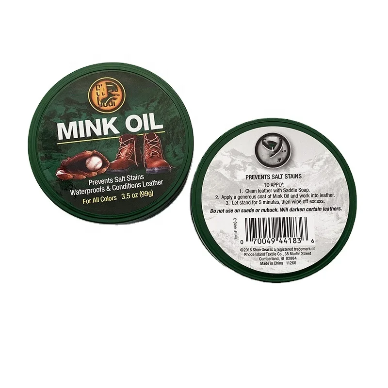 Mink Oil Leather Waterproof Paste Preserves Leather Boots & Shoes Waterproof Soften & Restore Shoes-3.5oz