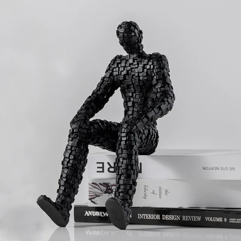 2022 Nordic Hotel Personality Furnishings Mosaic Abstract Characters Resin Home Decoration