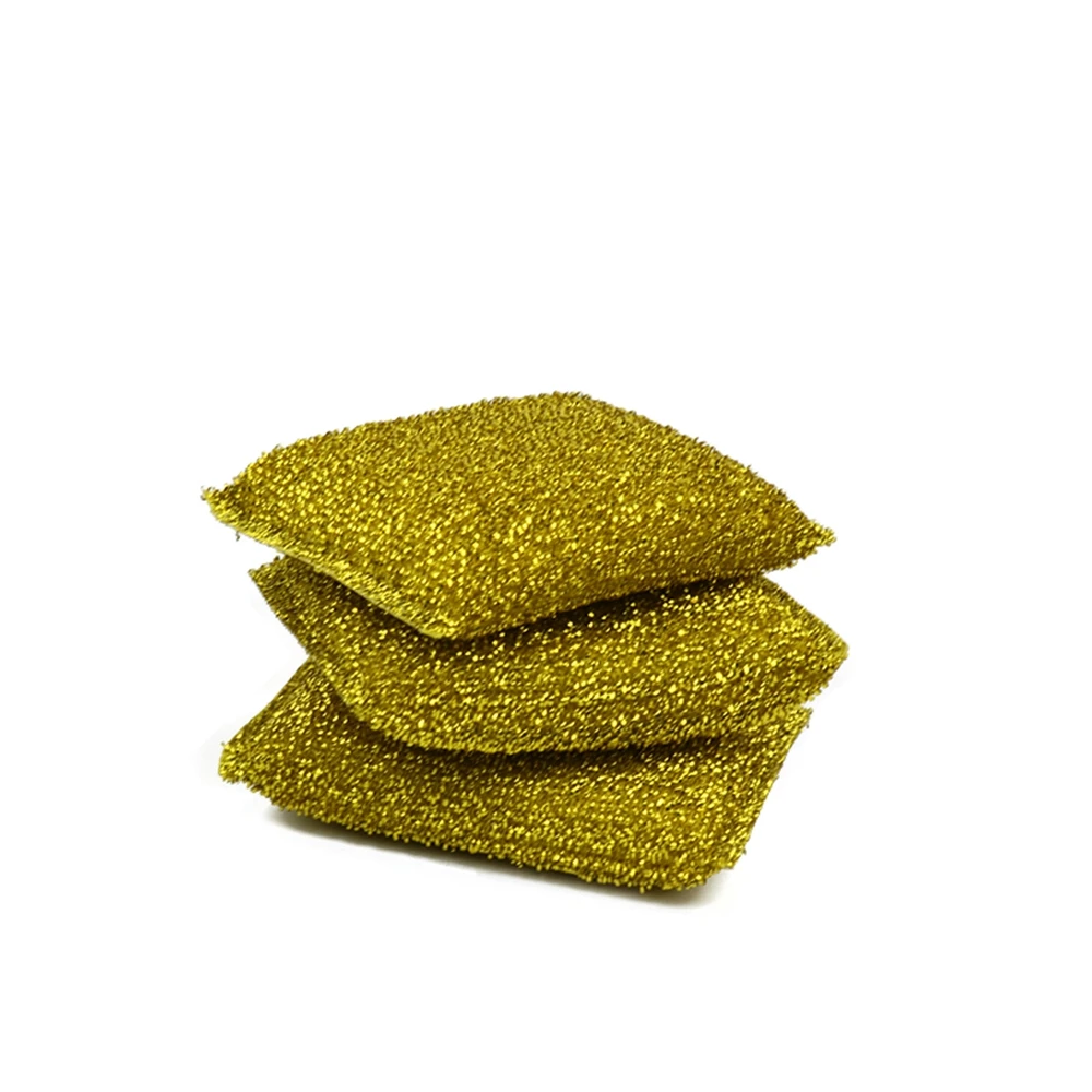 Household Kitchen Cleaning sponge pad stainless steel wire scourer metal scrubber