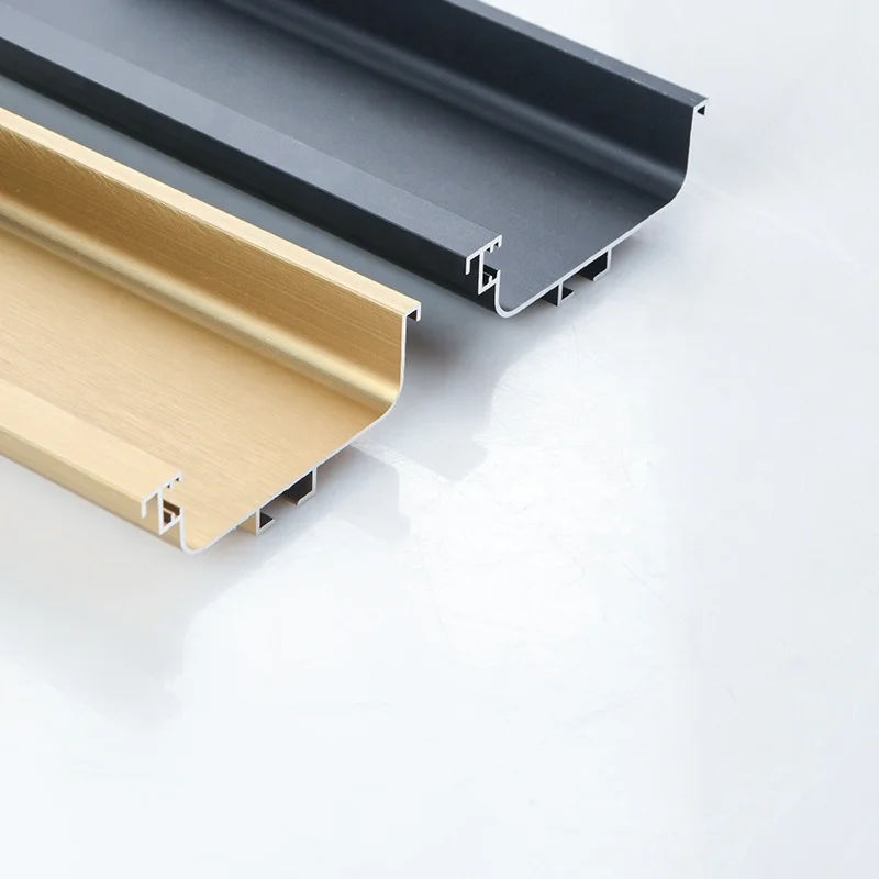 Handle With Light Groove Middle Cabinets Pulls High Quality Light Luxury Minimalist Pulls Aluminum Alloy