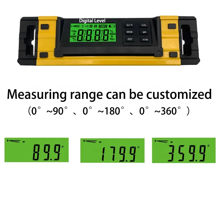 9 Inch LCD Backlight Electronic Measuring Spirit Level Meter Digital Level