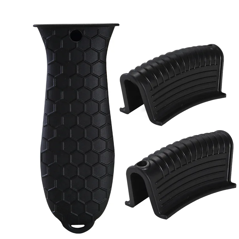 Real Factory Wholesale Silicone Heat Resistance Handle Cover Hot Handle Holder Heat Resistant Pan Handle Covers