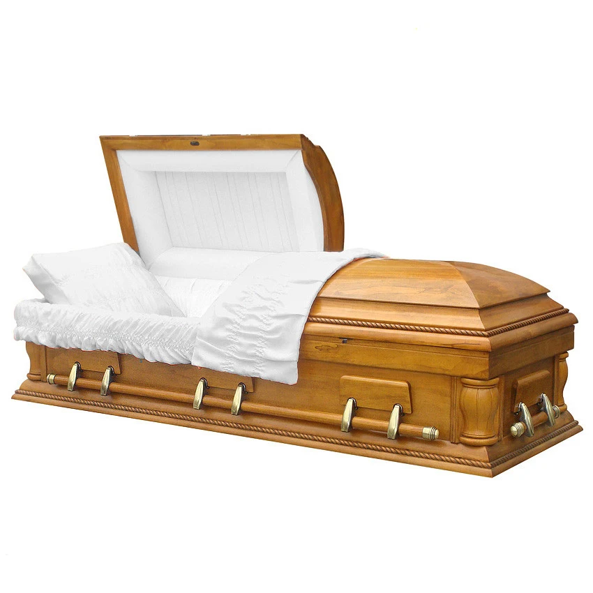 JS-A3536 American style cheap wooden funeral caskets