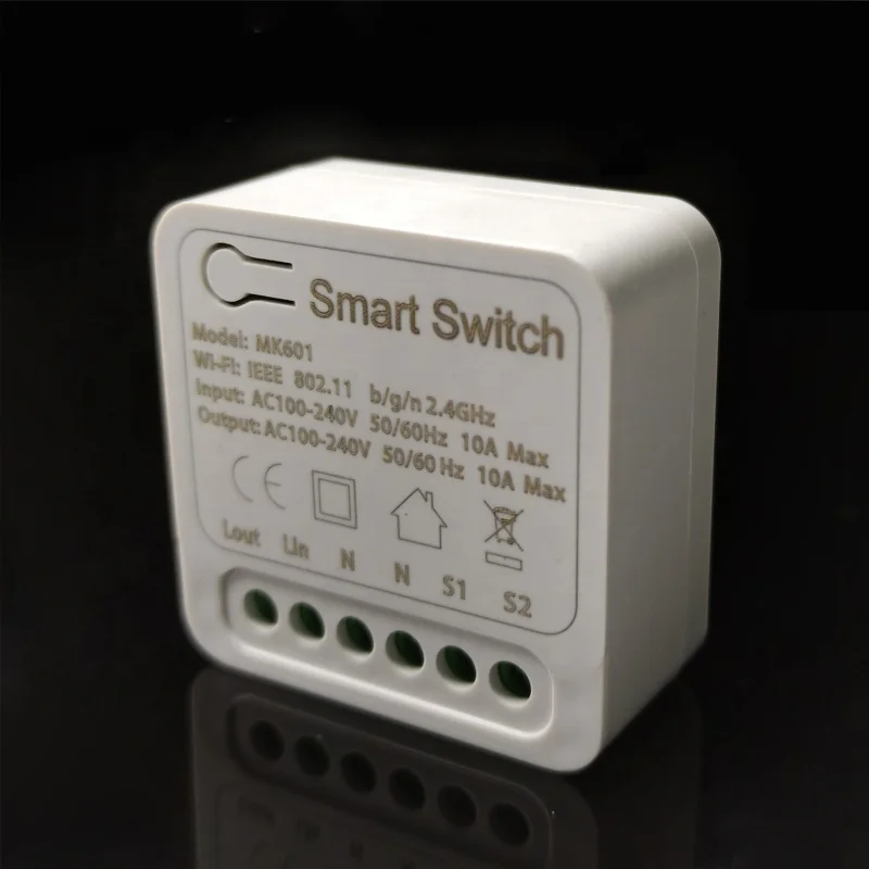 Wi-Fi DIY Мини Смарт релейный коммутационный модуль приложение Smart Life/приложение Tuya совместимый с Alexa и Google