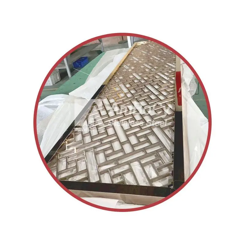 Декоративные разделительные перегородки из нержавеющей стали для гостиной