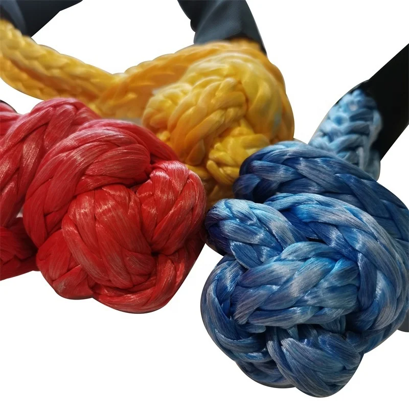 10MM Heavy Duty Offroad Soft Shackles 60CM Synthetic Winch Rope With Soft Shackle