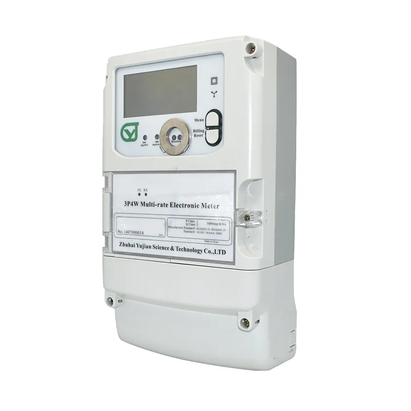 
YuJian Product 3p4w Three phase multi-rate energy meter class1.0/0.5s/2.0 