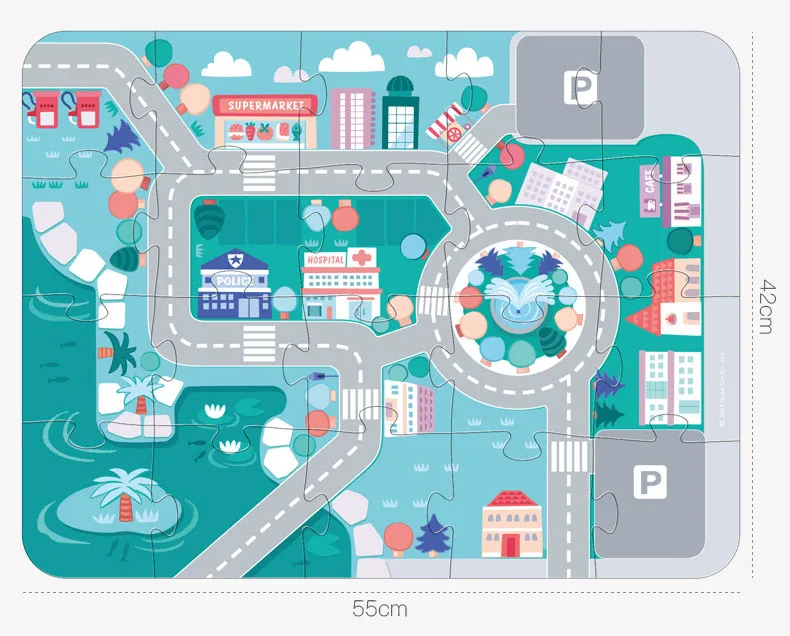 115 Pieces Construction Toys for Toddlers Preschool Age Wooden toy Building Blocks Set with Play Mat Puzzle