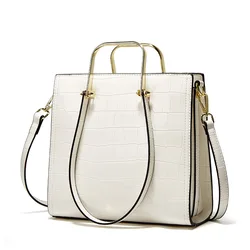 Designer  fashion wholesale vegan pu bags tote bag  and  crocodile grain shoulder  handbags and satchel bags for woman