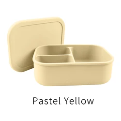 amazon hot selling Food Grade silicone lunch box Portable Kids Bento Box Silicone Food Storage Container with  3 Compartment