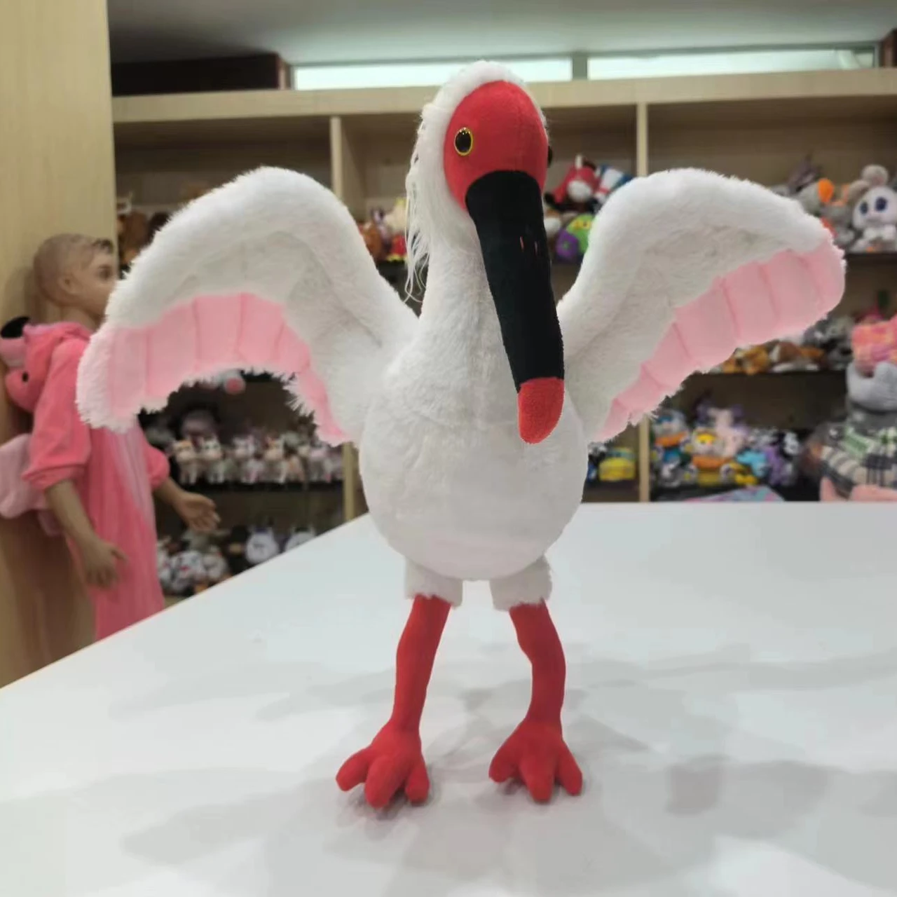 37CM Custom New Arrival Endearing Plush Crested Ibis Toy Plush Nipponia Nippon Stuffed Animals