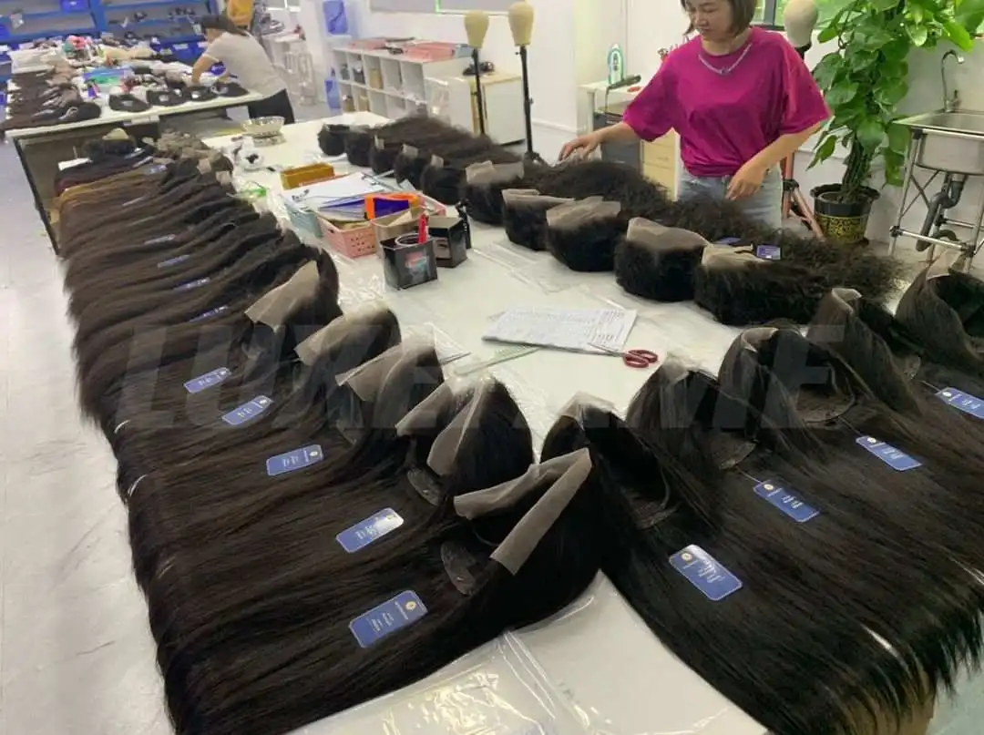 Оптовая продажа парик из натуральных человеческих волос с глубокой волной 40 дюймов китайских оптом лучший на сетке плотностью 200-300