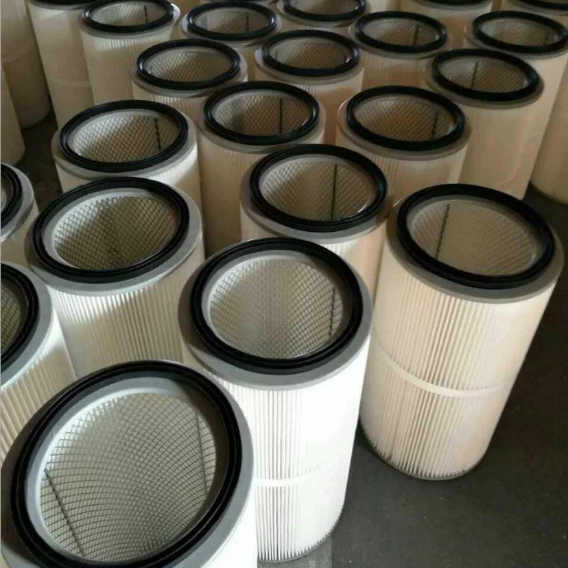 Powder coating booth replacement cartridge filter element