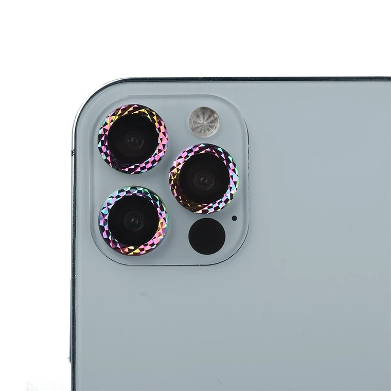 3D metal ring camera lens film screen Protector for iphone12 13pro max Mica de Camara Celular