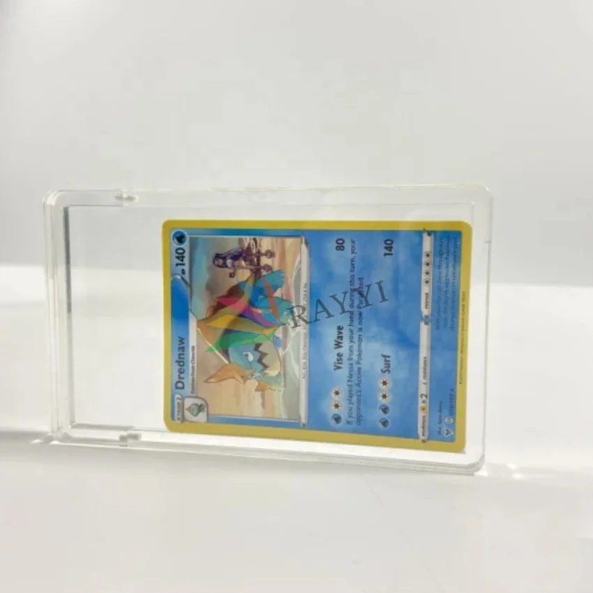 100% новый пользовательский прозрачный акриловый один Pokemon бустер pooster Pack протектор пластиковая карта витрина