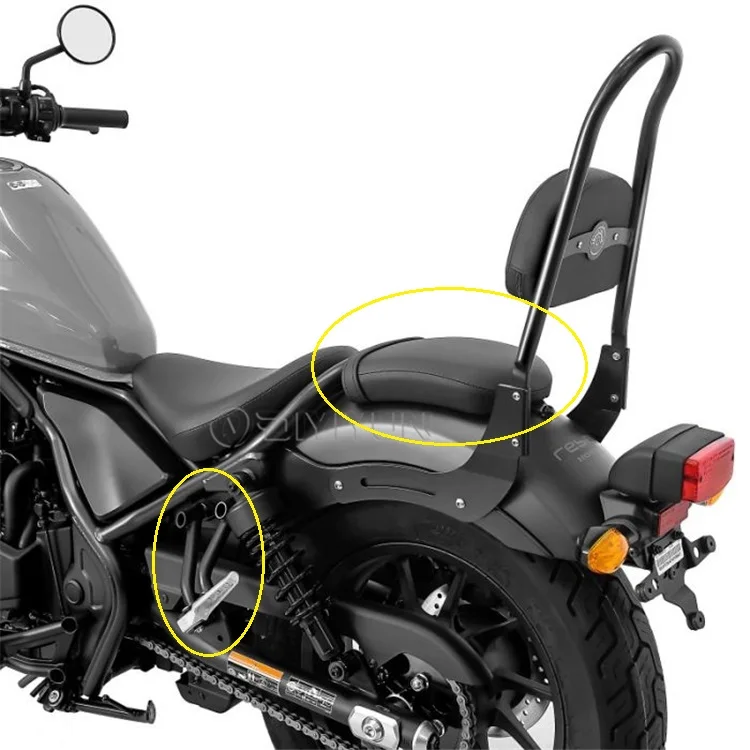 Leather Rear Passenger Seat Steel Foot Peg Bracket Footpeg Footrest Support For Honda Rebel CMX 300 500 17-18 Motorcycles