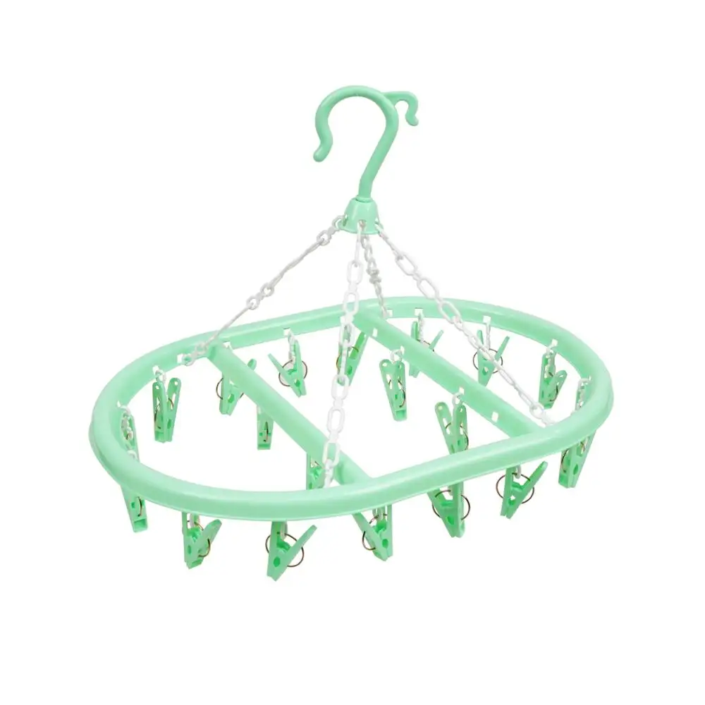 With Clips Foldable clothes hanger Plastic Drying Hook scarf underwear plastic sock hanger