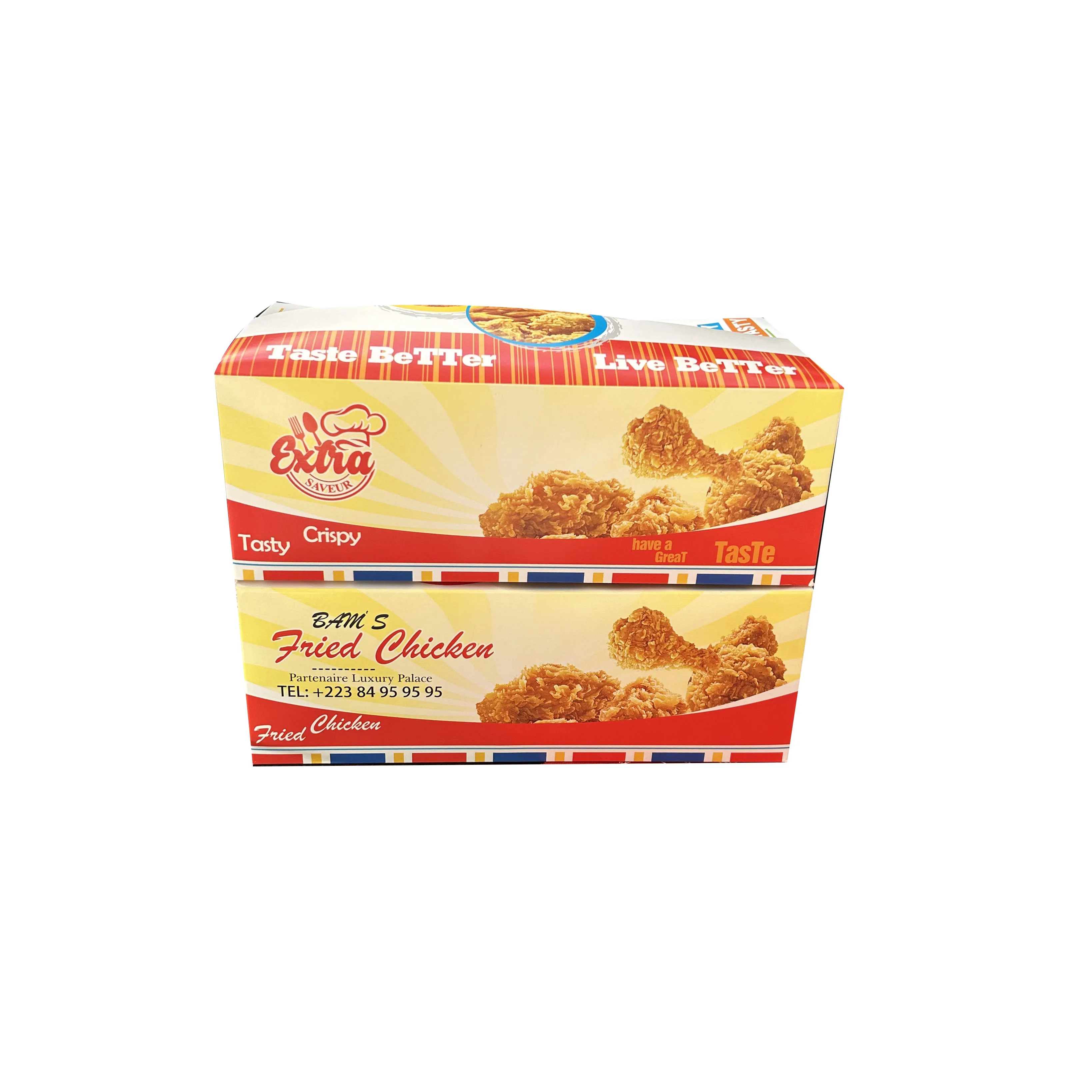 Factory Sale Lunch Take Away Box Paper Cardboard Fried Chicken Packaging Boxes