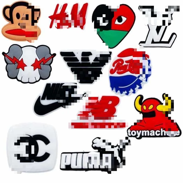 BHC OEM/ODM Wholesale Custom Brand Designer charms for bracelets shoe charms Luxury crockely-shoes PVC croc charms luxury