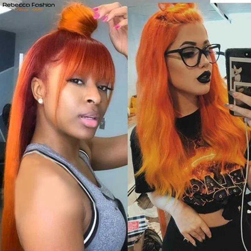 Joedir; Цвет оранжевый; Розовый; Синий цвет парик длинные прямые волосы, парик, короткая стрижка с челкой бразильский Реми человеческие волосы горячее надувательство лучший парики из натуральных волос