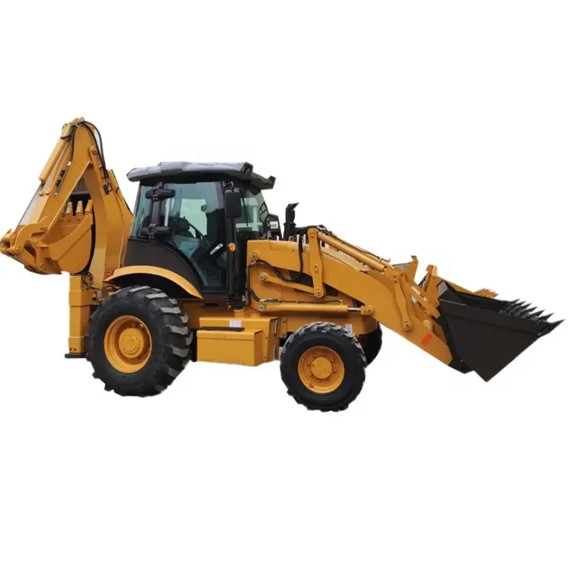 Good 2.5ton Wolf Wheel Loader diesel Engine Cheap Price Chinese Backhoe loaders with four in one bucket hammer