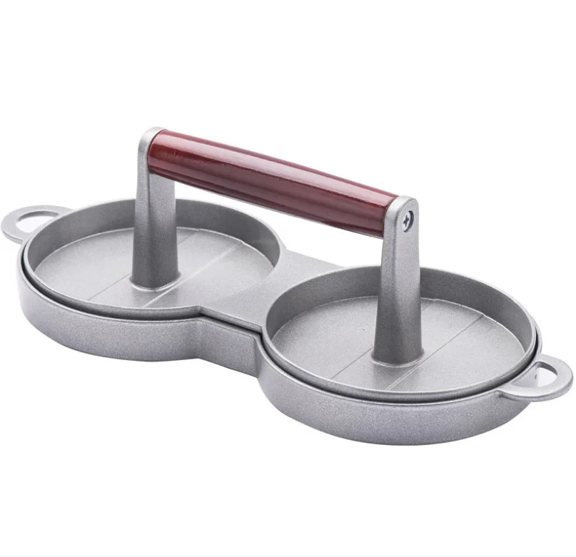 5 Inch Hamburger Meat Burger Press Custom Round Cast Iron Burger Press a couple design