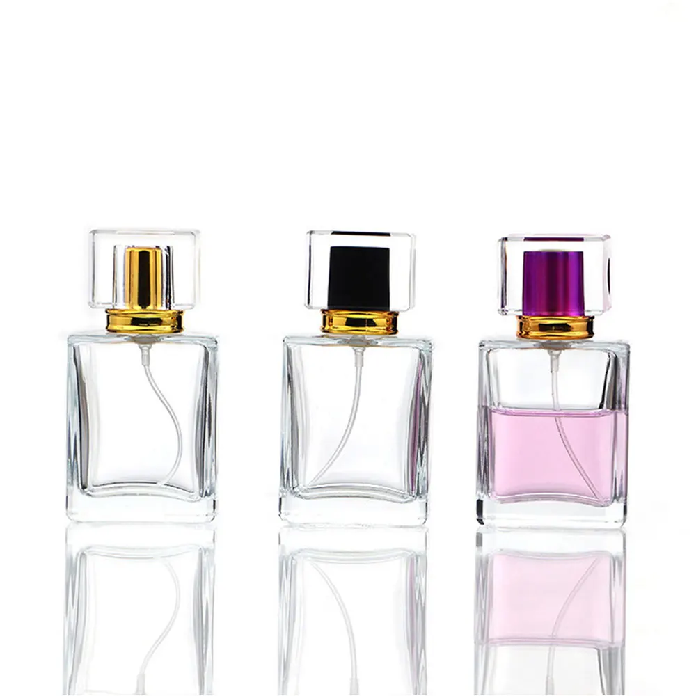 30ml 50ml Transparent clear Black Perfume Bottles Empty Glass Mist Spray Bottles Dispenser Atomizer