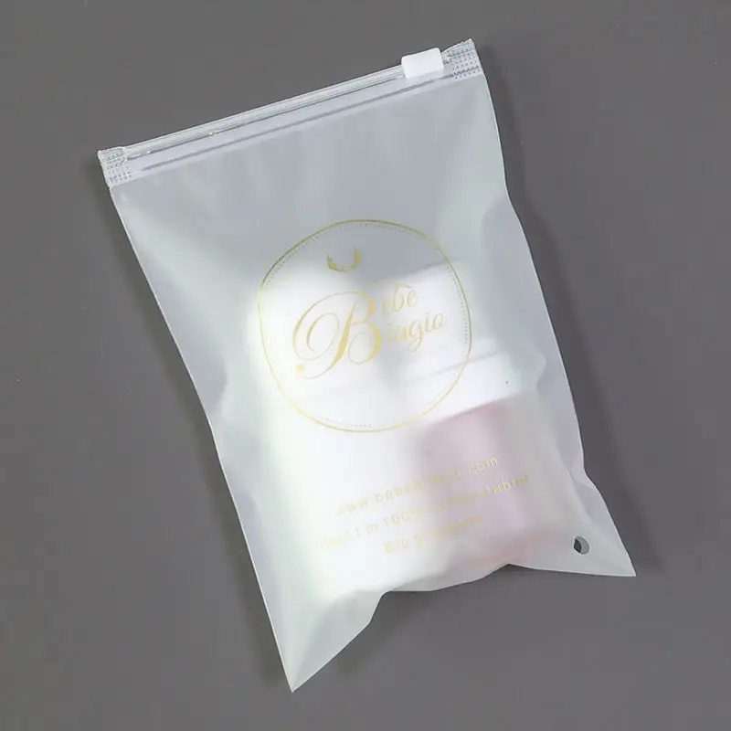 Hot Sell Factory Matte Frosted Biodegradable Plastic Packaging Zipper Frosted Plastic Bags
