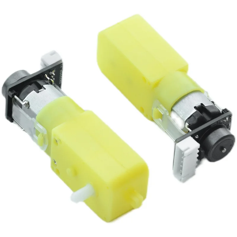 TT Motor With Encoder With wheels Single Shaft