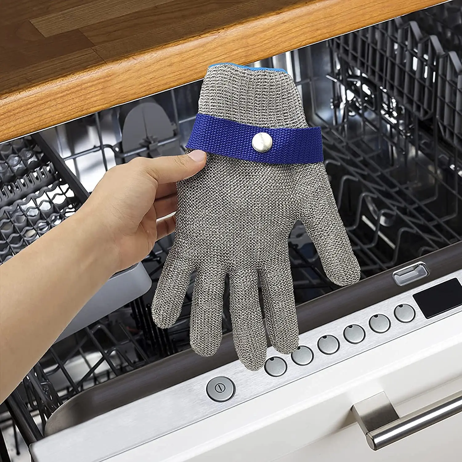 Gujia ODN/OEM Factory Price Safety Work Anti Cut Proof Resistant Stainless Steel Wire Mesh Glove For Slaughter