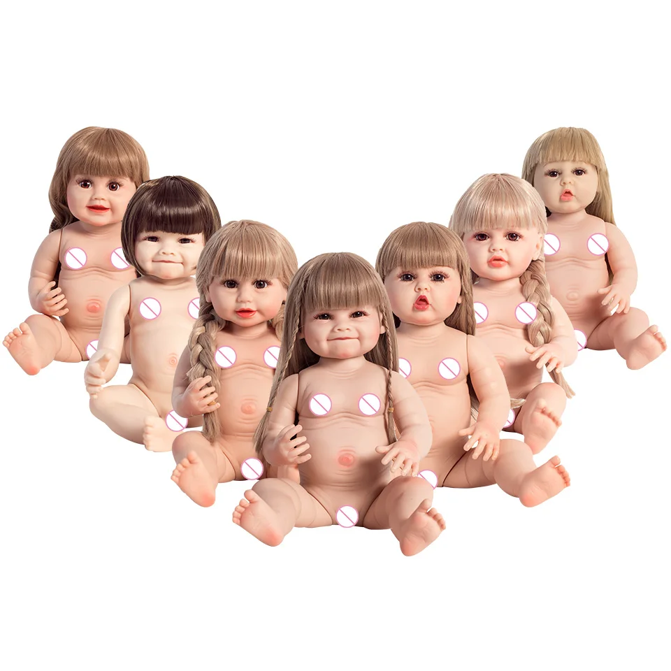 Realistic Full Silicone Body 55 CM 22 Inch  Lifelike Reborn Baby Doll without clothes